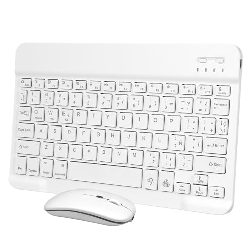 Teclado y ratón inalámbricos compatibles con múltiples dispositivos y diseño compacto