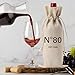 80th Birthday Gifts for Women, N°80 EST.1945 Keepsake Wine Bag, 80th Wine Bag, 80 Year Old Birthday Decorations for Women Men, 80 Party Birthday for Her Him Eighty