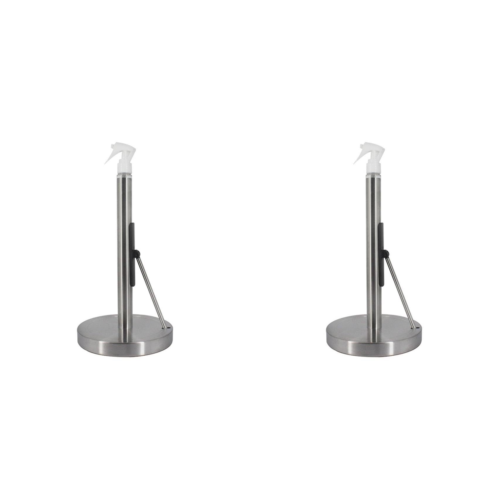 Vjsujehgy 2X 2 in 1 Paper Towel Holder with Bottle, Countertop Paper Towels Holders Stand Under Cabinet Papertowels Roller