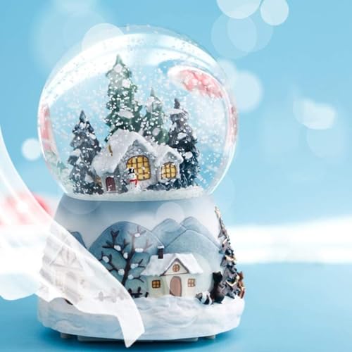 Caja de música navideña con globo de nieve sin ruidos mecánicos molestos 2