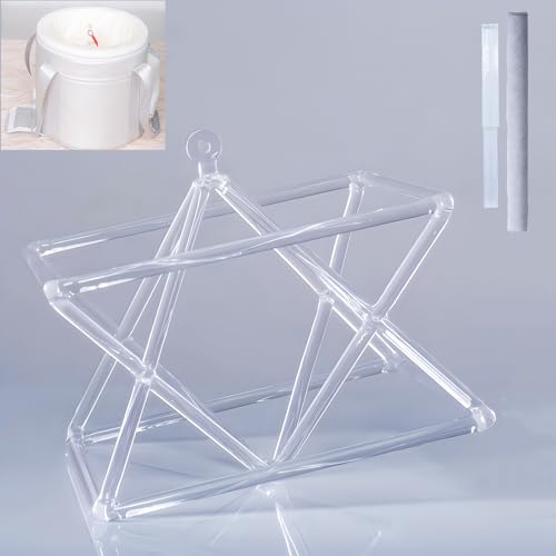 SBCGFY Pirámide/Merkaba/Mokaba de Cristal de Cuarzo con Dos Tipos de percutores para Cuencos tibetanos de Cristal, Regalo para Terapia de Sonido, meditación y Yoga, 18 cm + Bolsa