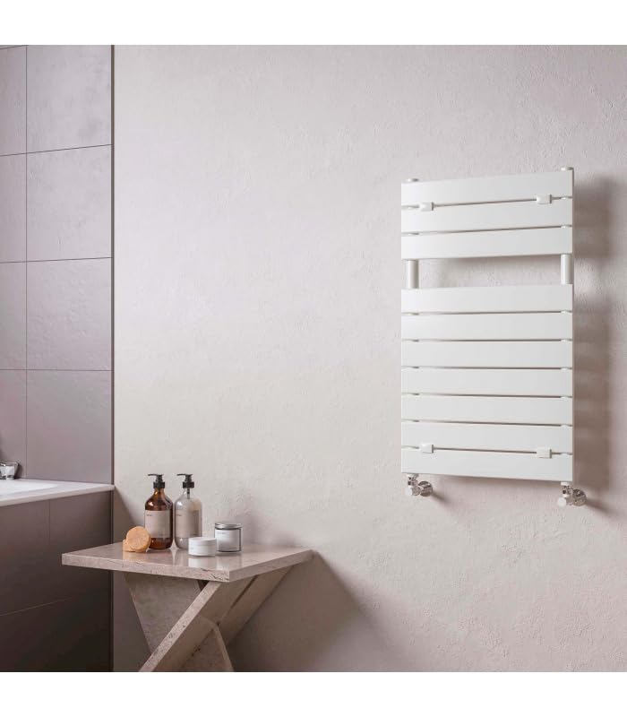 facula - Radiador Toallero de agua de Diseño en acero Blanco 840x500mm (NO Eléctrico)