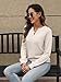 EADINVE Womens V Neck Long Sleeve Sweatshirts Lightweight Pullover Cute Fashion Cute Fall Clothes Tunic Tops 2025 Apricot