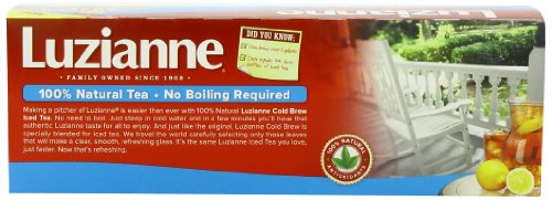 Luzianne Cold Brew Black Tea Bags, Family Size, Unsweetened, 22 Count Box, Specially Blended For Cold Brew In Water, Clear & Refreshing Home Brewed Southern Iced Tea #TOP2