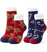 Snuggle Sac Thick Christmas Socks for Women Fuzzy Cabin Slipper Socks Cozy Double Layer Winter So...