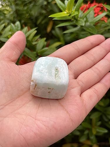 Image of GAF TREASURES 1 /2 LB Caribbean Calcite Tumbled Stones, Polished Natural Caribbean Calcite Gemstone, Caribbean Calcite Healing Crystals (Caribbean Calcite)
