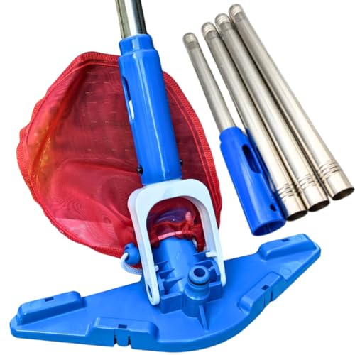 Poolwonder Ace Venturi - Aspirateur de piscine avec barre en acier inoxydable de 2 m et brosses interchangeables - Fabriqué en Autriche