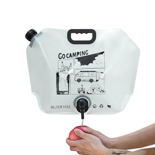 Qikam Bolsas De Agua para Camping | Recipiente Plegable Portátil con Grifo para Guardar Agua | Bolsa de Reserva de Bebida de Gran Capacidad Portátil para Ciclismo Senderismo Caza y Deporte