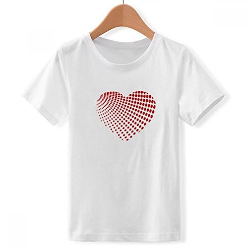 T-Shirt Blanc Garçon Médium Idéal pour Fêter la Saint-Valentin