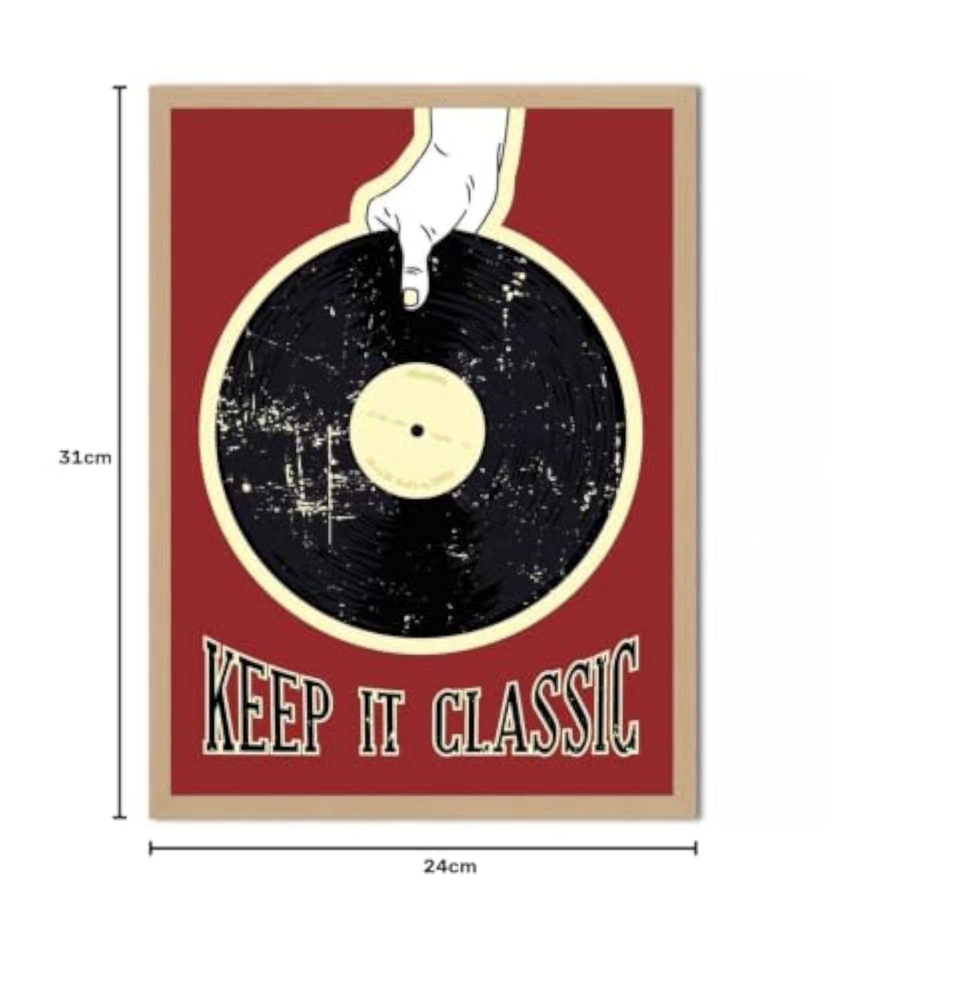 Keep It Classic Vinyl Record Art with Frame