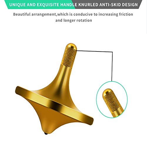 Image of Stainless Steel Spinning Top,Exquisite EDC Fidget Toy (Gold, S)