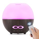 Diffuser,400ML Essential Oil Diffuser with 7-Color Mood Lights and Remote，Diffusers for Essential O