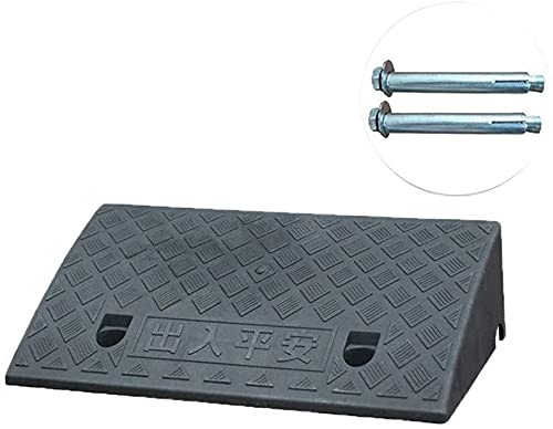 Rampa para bordillo de entrada, rampa para silla de ruedas y motocicleta, rampa de plástico para umbral exterior (Color: Negro, Tamaño: 49,5 x 27 x 13,5 cm) miniatura 1