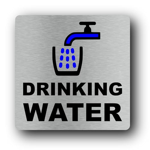 Panneau Drinking Water extérieur et intérieur signalétique eau potable 145 mm