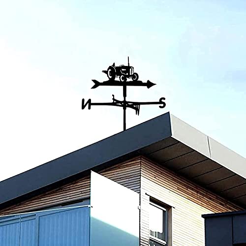Veleta de viento indicadora de dirección de acero inoxidable para estaca de jardín 2
