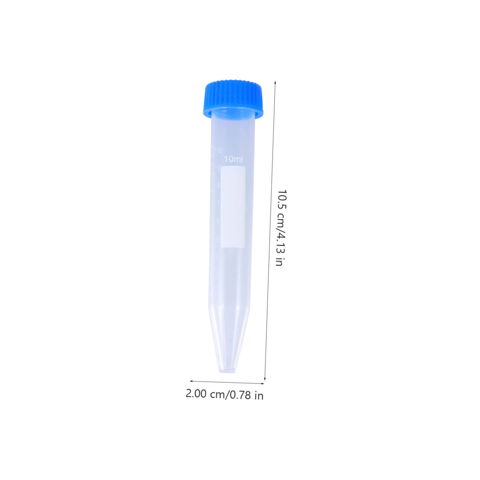 100 Pezzi Provette per Centrifuga in Plastica Trasparente da 10ml Tappo a Vite e Buona Tenuta per Test di Laboratorio e Biologia Molecolare
