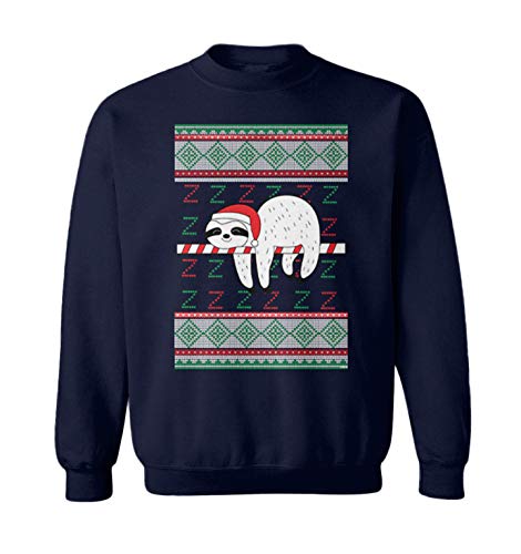 Haase Unlimited Sloth Ugly Christmas Sweater Pattern - Toddler Fleece Crewneck Sweater