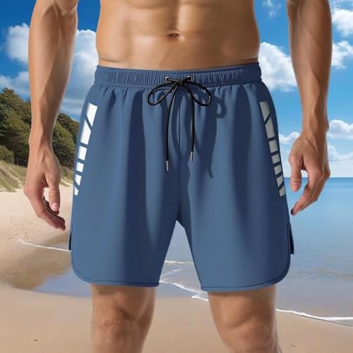 Men's Double Layer Stretch Shorts with Two Pockets Ideal for Fitness & Outdoor Activities2