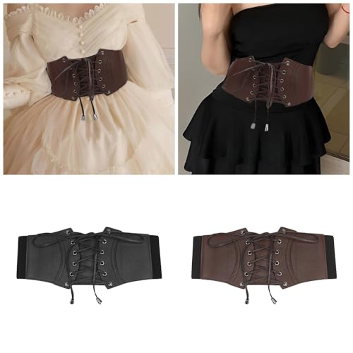 Elegant Gothicism Corset Belt Elastic Waist Belt Women Vintage Styles Waistband Retros Fashion Accessory2
