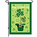W&X St Patrick's Day Garden Flag,Shamrock/Hat St Patricks Flag 12.5 x 18 Inch Double-Sided Display 2 Layer Linen for Garden and Home Decorations