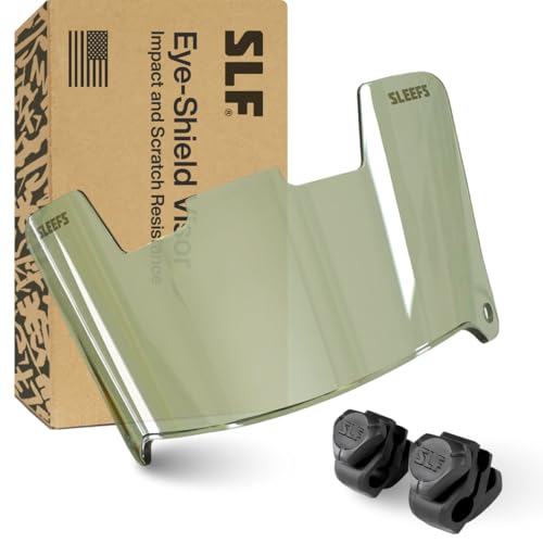 SLEEFS Football Visor for Helmet - Clear Polycarbonate Shield