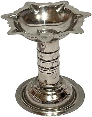 Handcrafted Stainless Steel Diya Set - Traditional Indian Lamps for Home Decor and Spiritual Practices - Set of 4