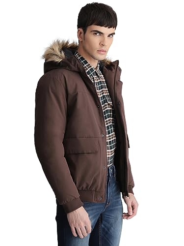 Image of JACK & JONES Men's Polyester Standard Length A-Line Coat