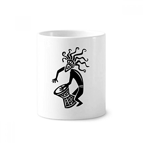 Pot à stylo Egypte antique céramique blanche tasse décorative 350ml art abstrait
