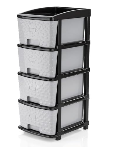 THE SR BRAND 4-Xl Drawer Multipurpose Drawer Plastic Modular Chest Of Drawers Storage Organizer | For Home, Office, Parlour, School, Doctors - Stone Grey (B0DCYXVCZ3) Amazon Price History, Amazon Price Tracker