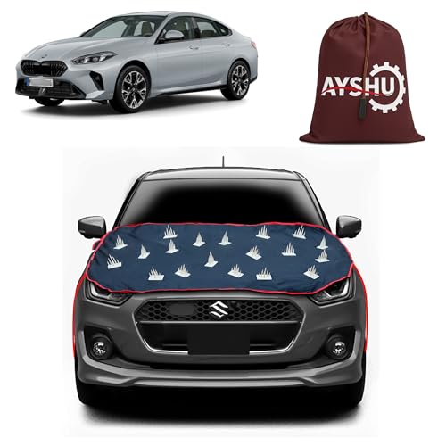 Image of AYSHU Dustproof Car Protection with Spikes for Dogs Compatible with BMW 2 Series | Anti-Scratch Bonnet Guard | Heavy Duty Waterproof & UV Resistant Car Body Cover, Black