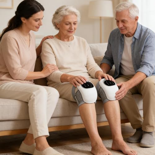 Masajeador de rodilla portátil para aliviar la rigidez con calor y vibración 5