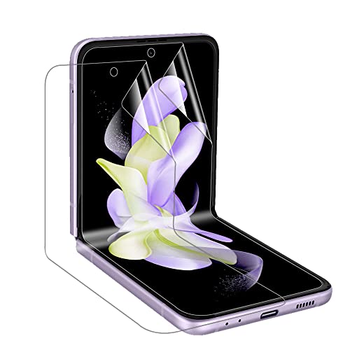 Protector de Pantalla de película de hidrogel para Samsung Galaxy Flip4 5G 6.7', película Protectora de TPU Suave Transparente de 2 Piezas (NO Cristal Templado) [HD Transparente] [Alta sensibilidad]