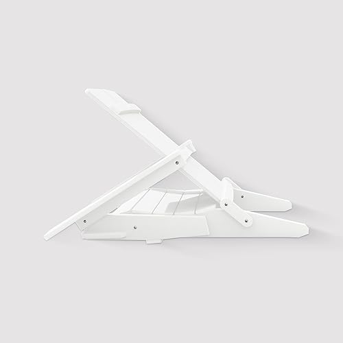 Miniatura 9 de Silla Adirondack de gran tamaño  Silla plegable de plástico resistente para exteriores con soporte para tazas, silla Adirondack de resina para todo