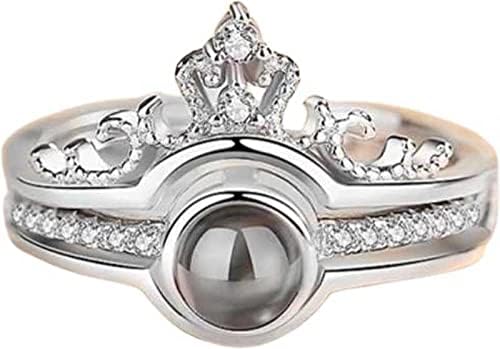 I Love U in 100 Languages Ring for Girls (Silver)