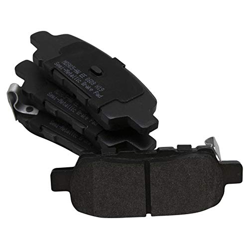 Image of TRQ Rear Brake Pad and Rotor Set Semi Metallic Rotors Calipers Compatible with 2006-2009 Infiniti M35 M45