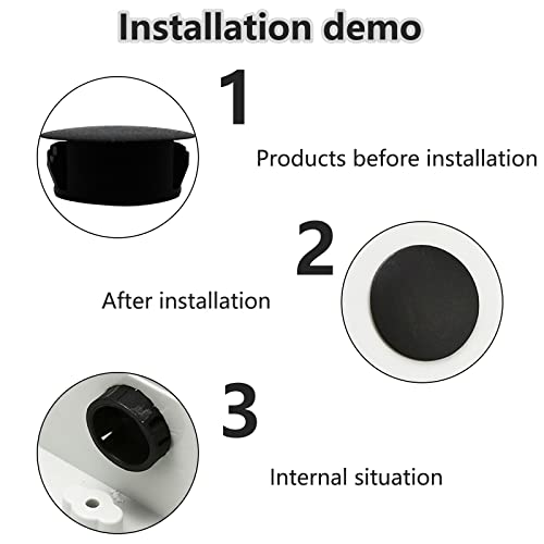 Image of 20mm Black Hole Plugs Plastic Flush Type Hole Plugs Snap in Locking Hole Tube,Tube Fastener Cover,Round Snap in Type Locking Furniture Hole Plugs,Panel Theft-Proof Door Plug(50pcs)