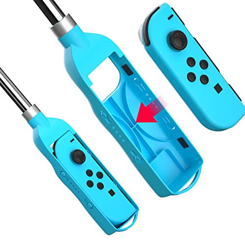 Golf Clubs for Nintendo Switch Mario Golf Super Rush 2021, Adjustable Handle Grip Compatible with Mario Golf Switch - Blue and Red - Thumbnail 4
