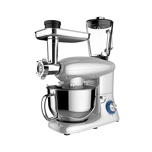 Küchenmaschine - 3 IN 1 Standmixer, Teigmixer, 1400 W Elektromotor, 5,5 Liter, Fleischwolf & Rührglasaufsatz…