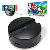 Switch Docking Station for Nintendo Switch, Aluminum Switch Dock, Portable Swith TV Dock, Replacement Charging Dock for Official Nintendo Switch Play and Charge with 4K HDMI/ USB 3.0 Port/ Type C Port
