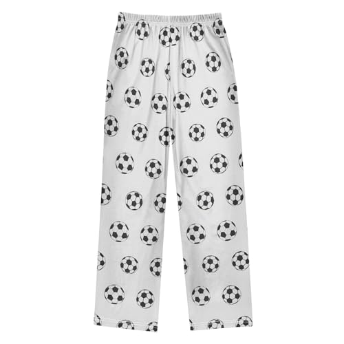Pajama Pants Classic Black White Soccer Long Sleep Pants Lounge Bottoms2