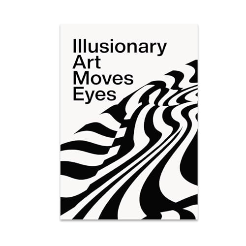 Modern Home Office Poster Print - Mind-Bending Optical Illusion Art - 13x19 - Contemporary Wall Decor