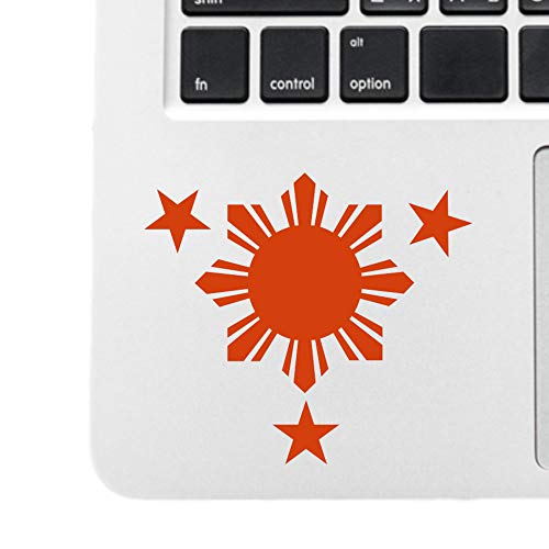 2.5\" Red Philippines 2X Filipino Pilipinas 3 Stars 1 Flag Decals Decal Vinyl Sticker PVC for Laptop Notebook Tablet Fridge Book Book Mobile Phone Mug Tumbler Cup Hardhat