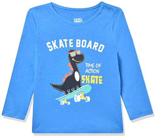 Image of Amazon Brand - Jam & Honey Baby Boy's Full Sleeves T-Shirt | 100% Cotton Printed Regular Fit T-Shirts | New Born Baby Clothes - 0 to 24 Months (Pack of 3)