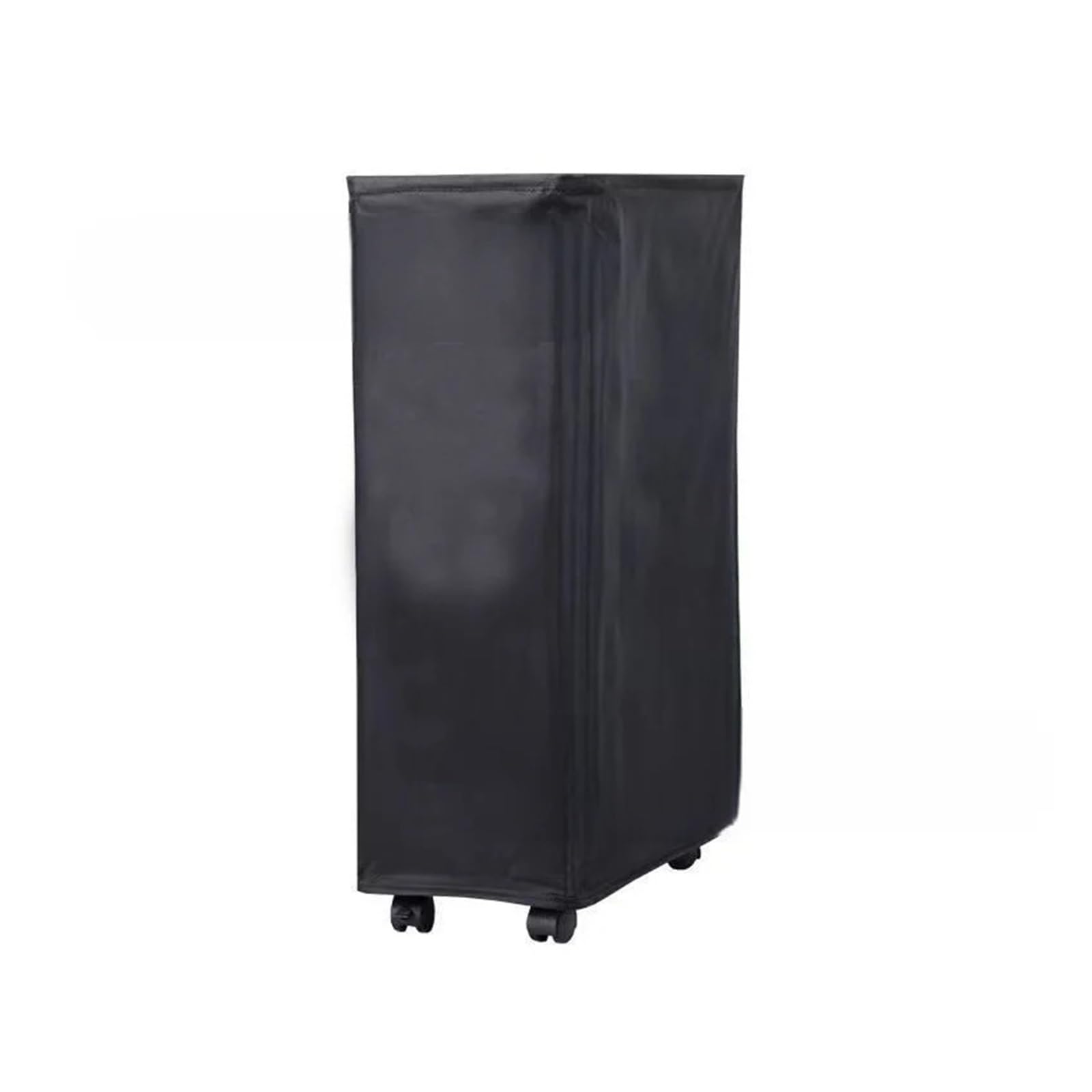 1pc Laundry Basket with Wheels and Lid, Closed Dirty Clothes Hamper for Bedroom & Dorm(39x19x56 black)