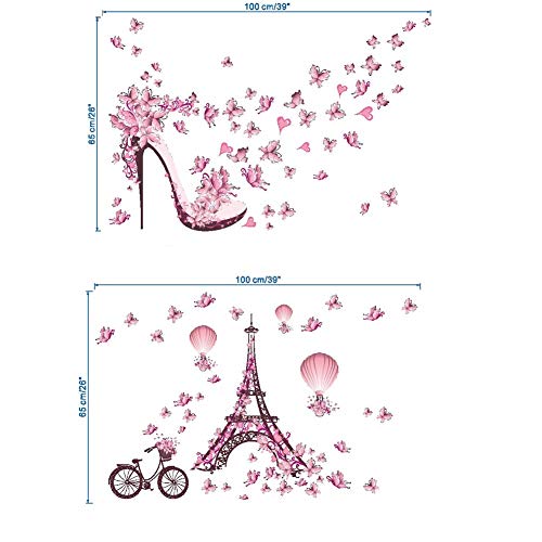 Vinilo decorativo BIBITIME con diseño romántico y mariposas miniatura 3