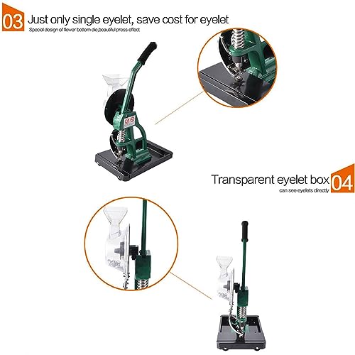 Machine à œillets semi-automatique 10mm de précision avec roues