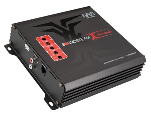 Soundstream WRX-2500 | 2,500 Watt Monoblock Car Amplifier | Compact Class D Single Channel Subwoofer Amp, 1 Ohm Stable, High Power Small Car Audio Amplifier
