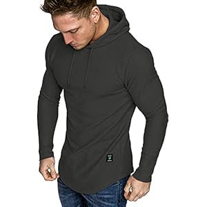 AIYINO Men’s Long Sleeve Fashion Athletic Hoodies Sport Sweatshirt Solid Color Fleece Pullover