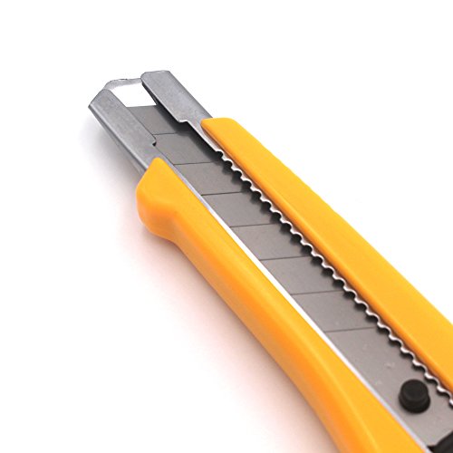 Utility Knife Retractable Box Cutter 18Mm Stainless Steel Blade Razor Knives For Carton Cardboard Arts Crafts , 2 Pack #TOP4