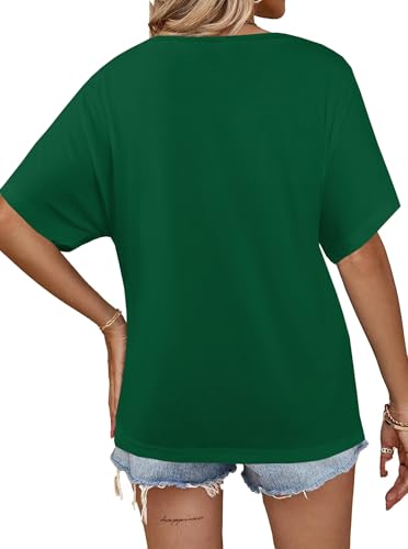 Image of Hilinker Womens Sexy Off The Shoulder Tops Short Batwing Sleeve T Shirt Oversized Casual Tee